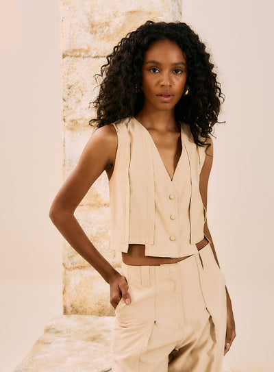 Beril Vest Beige