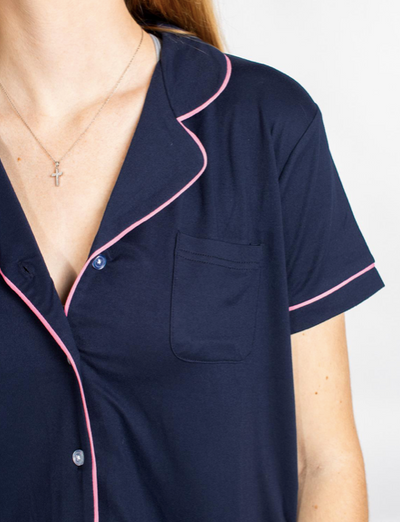 Elizabeth Shirt Navy Pink