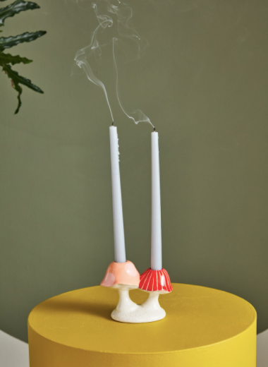 Cheerful Mushroom Candleholder