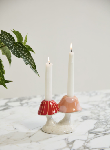 Cheerful Mushroom Candleholder