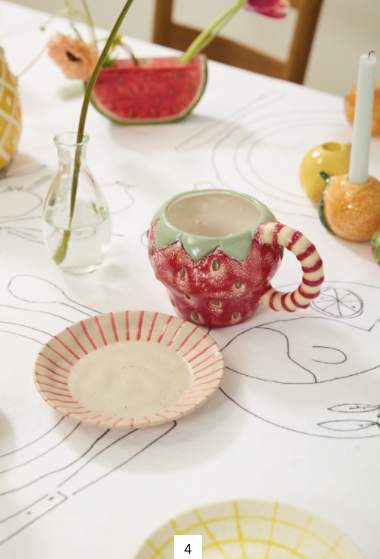 Fresh Fruit Mug With Saucer Strawberry