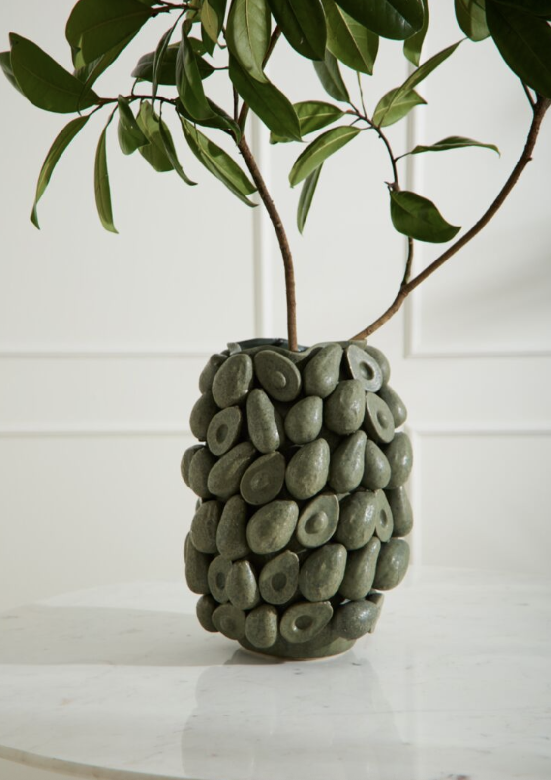 Layered Avocado Vase