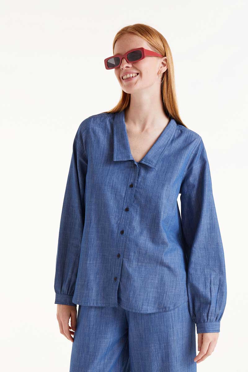 Efia Shirt Blue  L