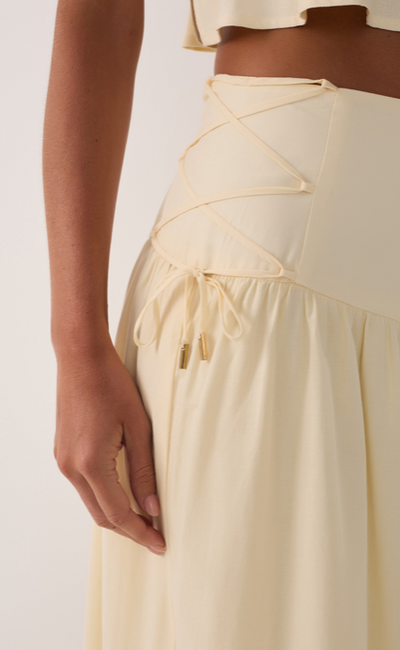 Embroidered Cotton Midi Skirt