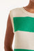 Carina Top Striped Green Cream