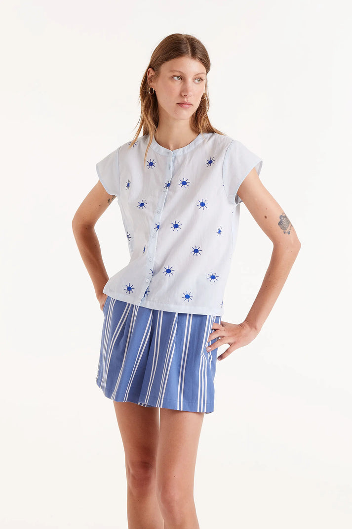 Mao Shirt Light Blue