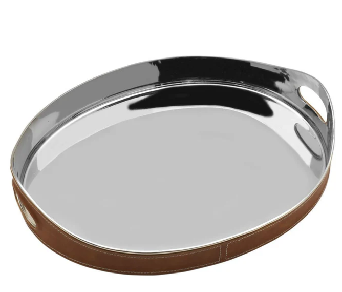 Leather Stitched Bar Tray