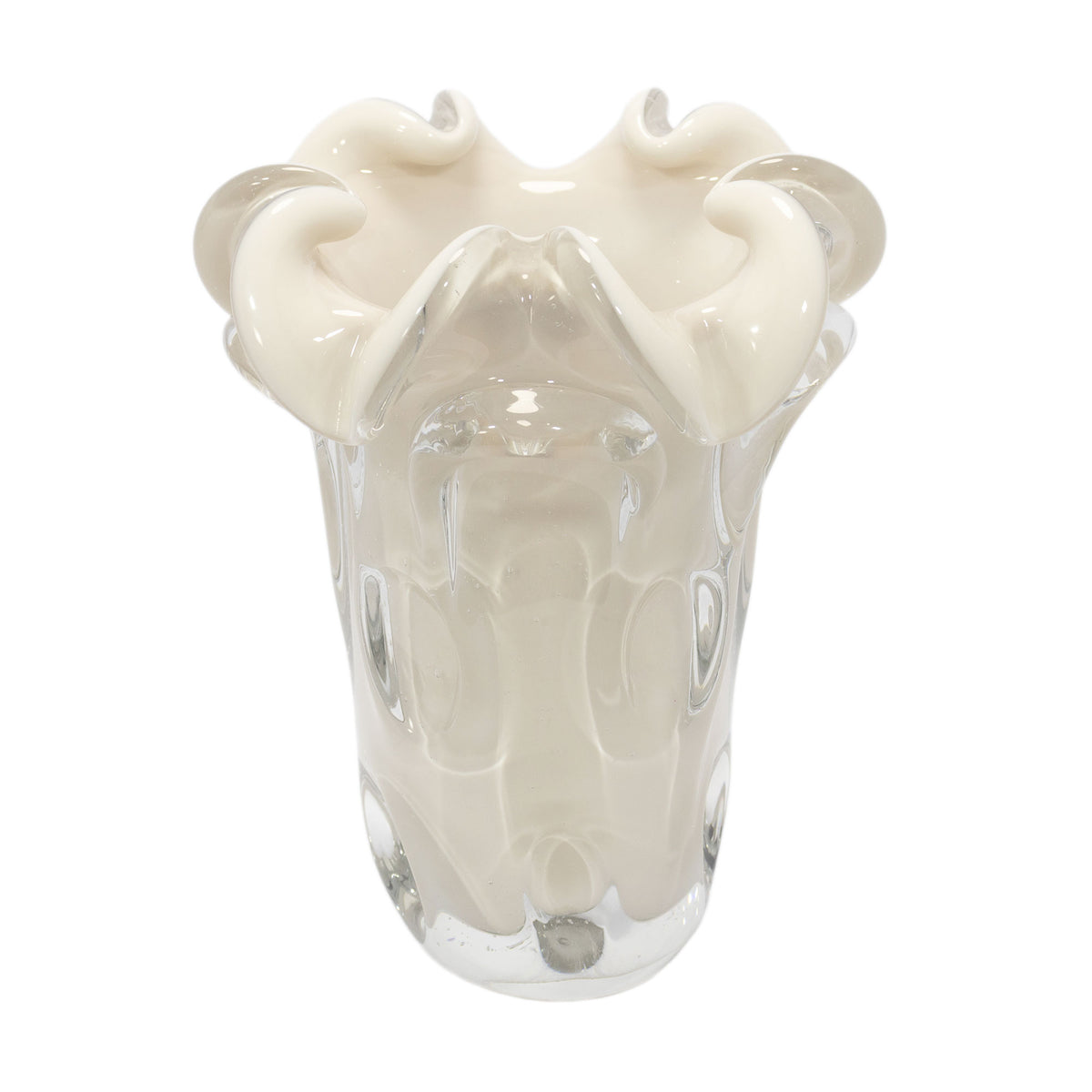 Salena Glass Vase Beige