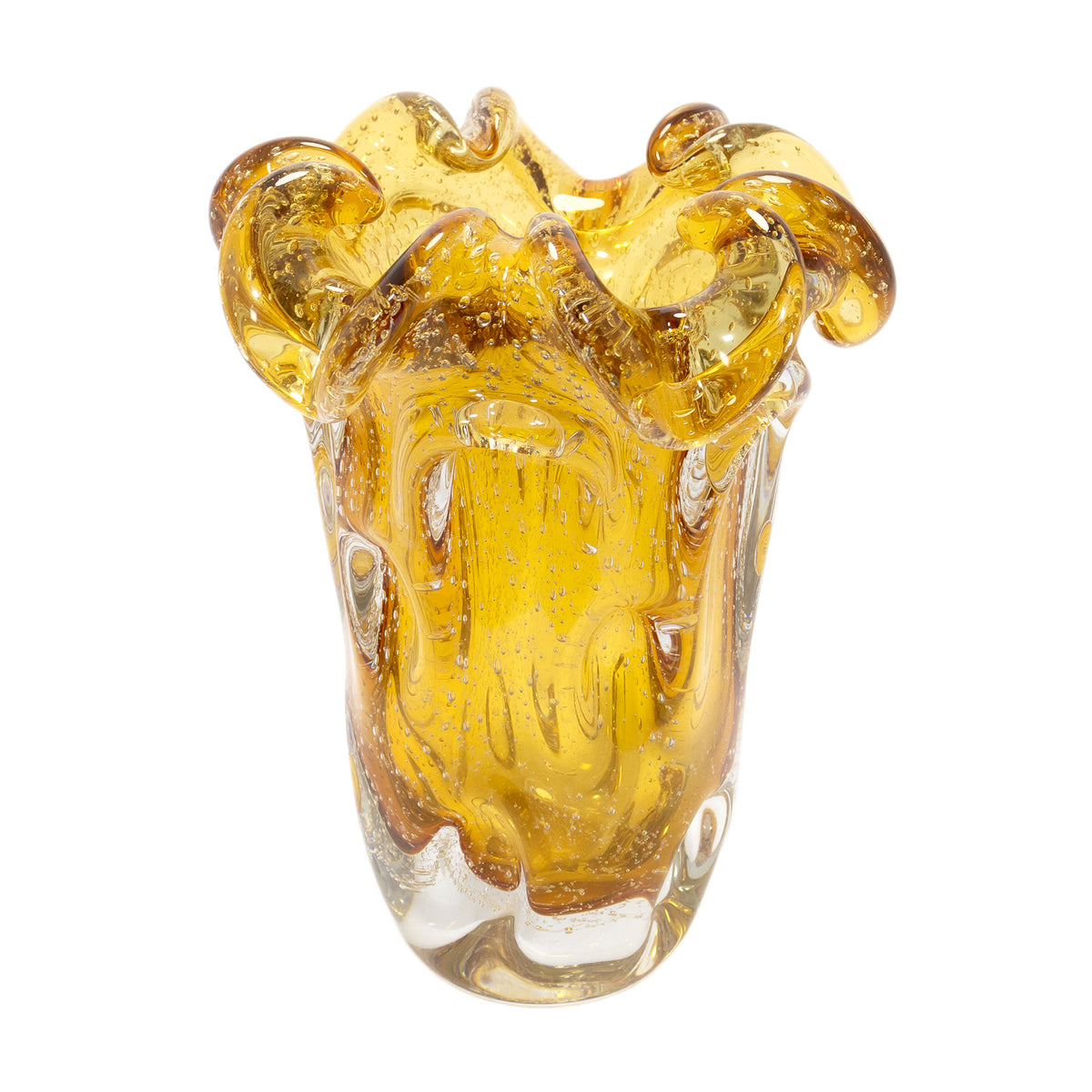 Shaila Glass Vase Amber