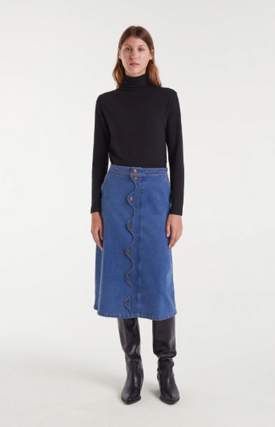Karol Midi Skirt Denim