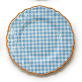 Gingham Plate Garden