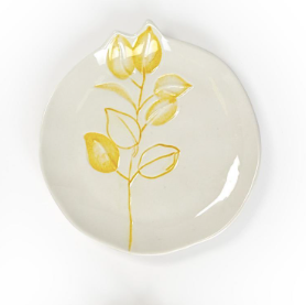Lily Tidbit Plate Yellow