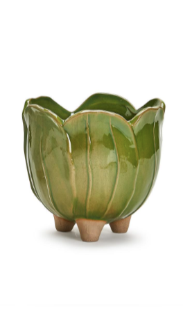 Petals Panache Cachepot Green