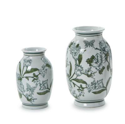 Julia Vases Lotus Green and White