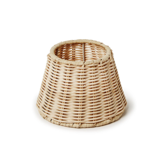 Rattan Lamp Shade Cover with Straight Edge
