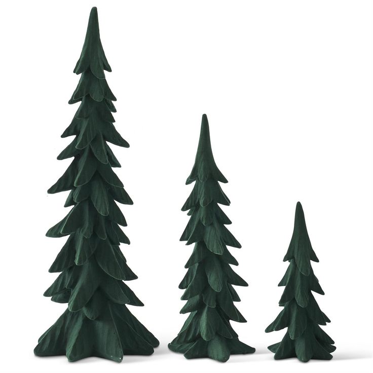 Dark Green Velvet Christmas Trees S