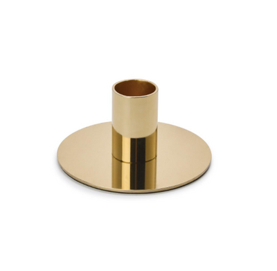 Metallic Gold Metal Taper Candlestick Candleholder