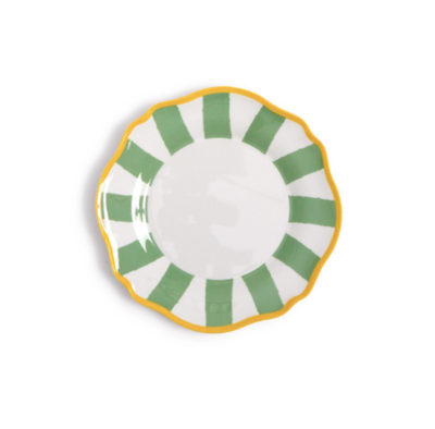 Plate Sage Green Striped