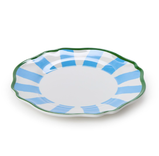 Plate French Blue Striped