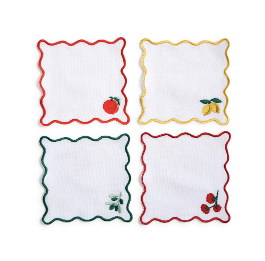 Fruit Cocktail Set of 4 Cocktail Napkins