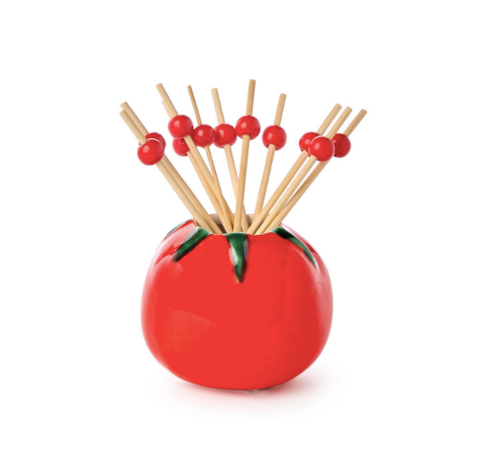 Tomato w 20 Red Ball Cocktail Picks