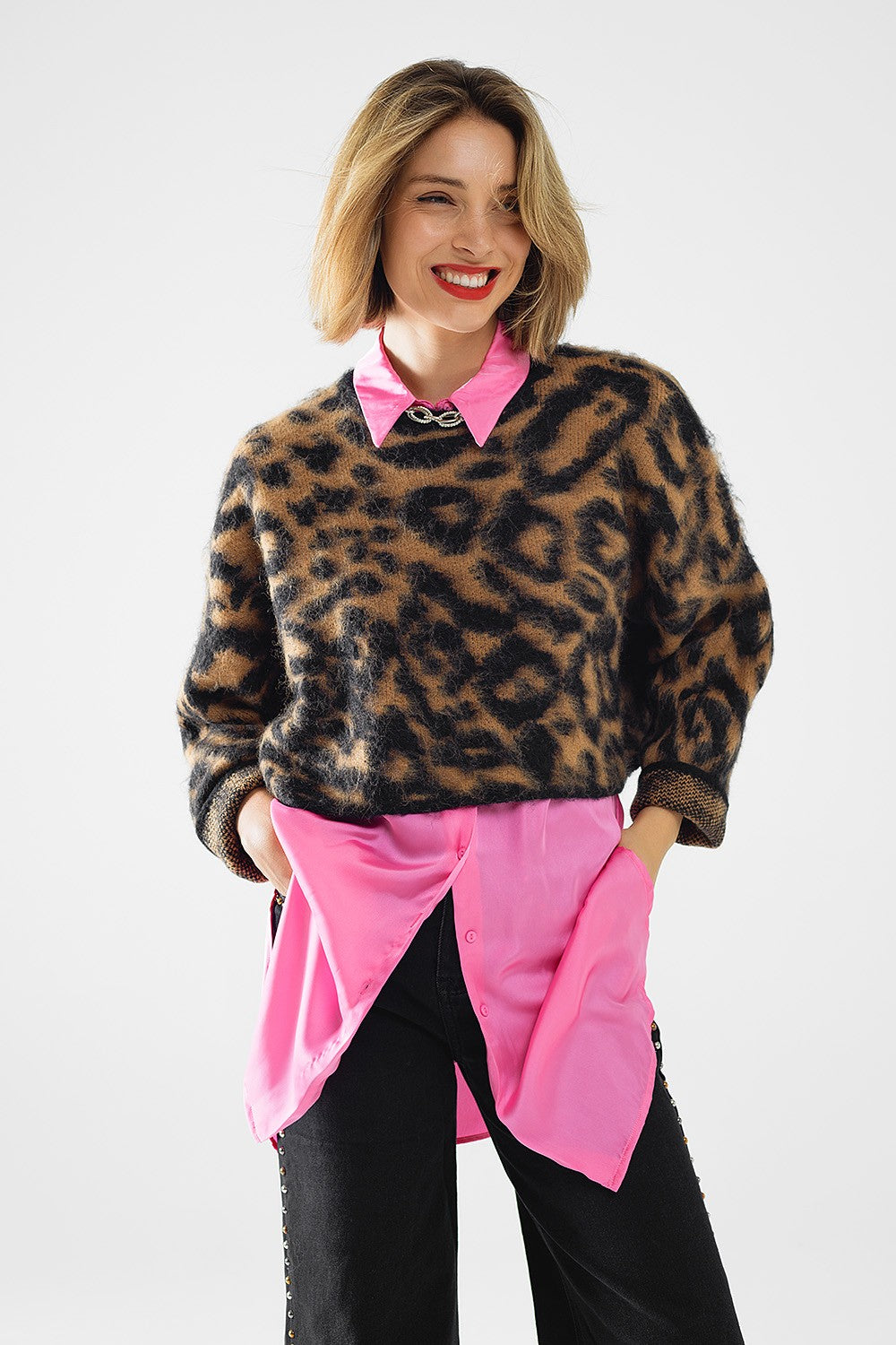 Darianis Sweater Leopard Print
