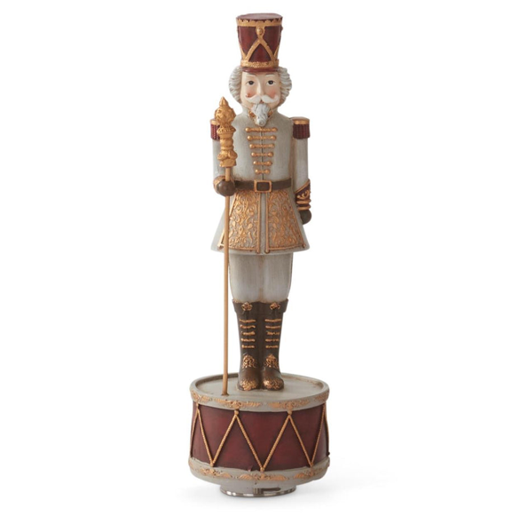 Spinning Nutcracker with Gold Staff Musical