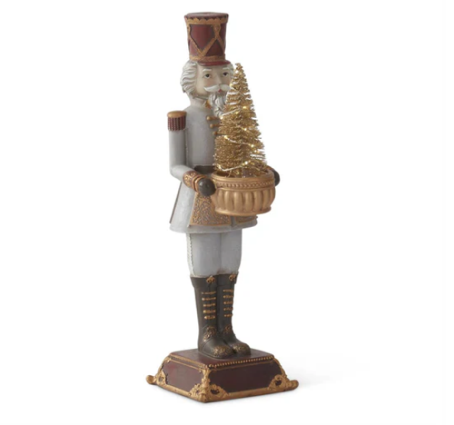 Nutcracker w Gold LED Tree