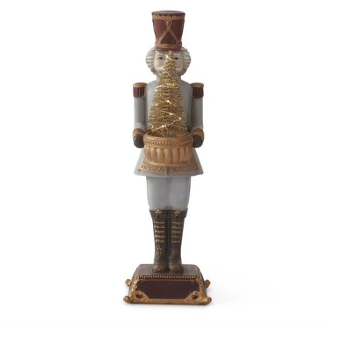 Nutcracker w Gold LED Tree