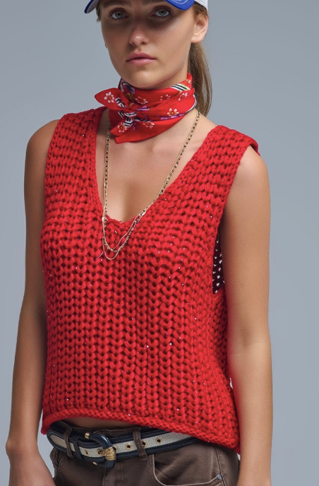 Josefina Sweater Red