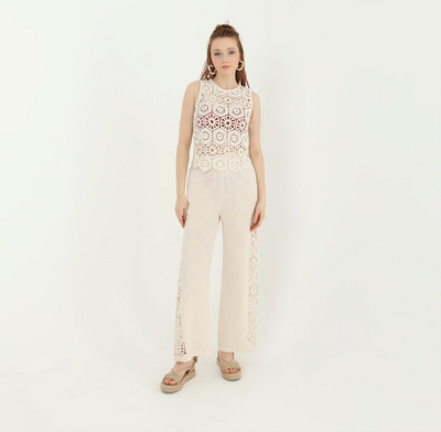 Cami Crochet Set Ecru