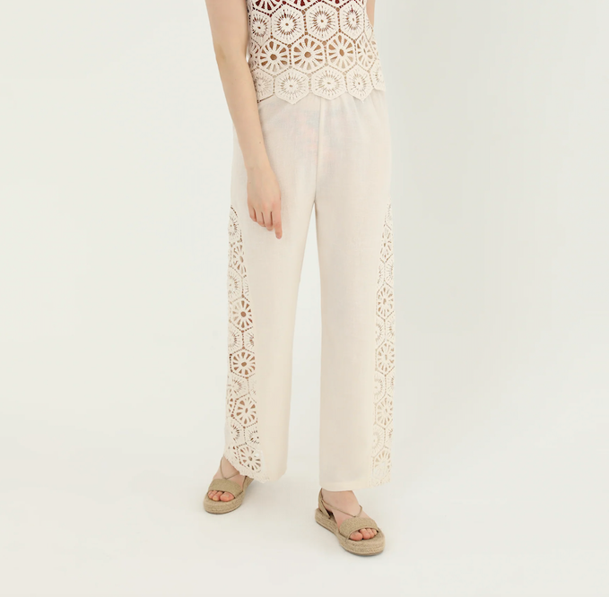 Cami Crochet Set Ecru