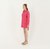Oversized Eyelet Button Shirt Fuchsia