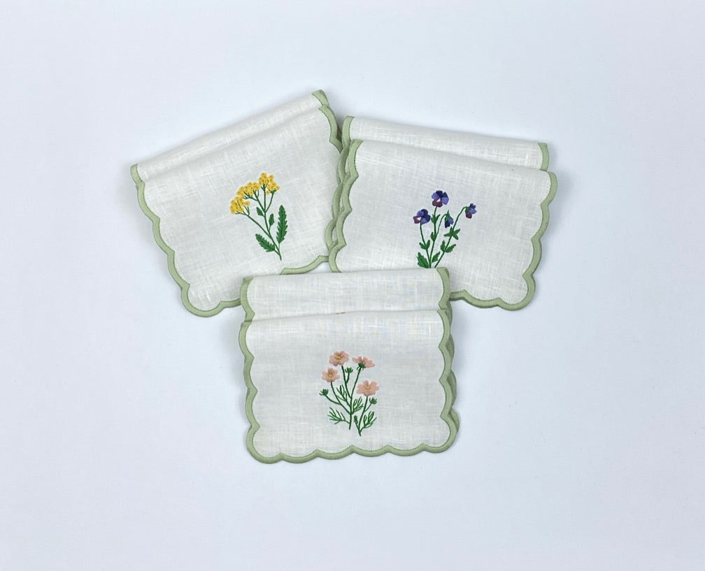 Garden Napkin Cocktail Set 6