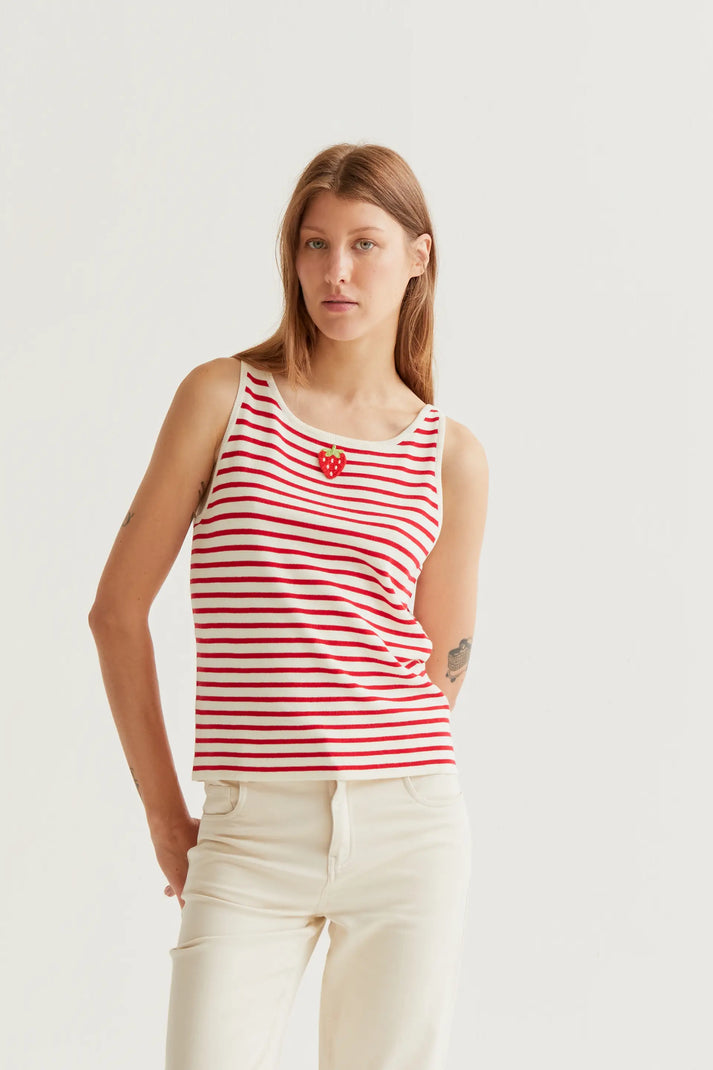 Yira Top Stripe Strawberry