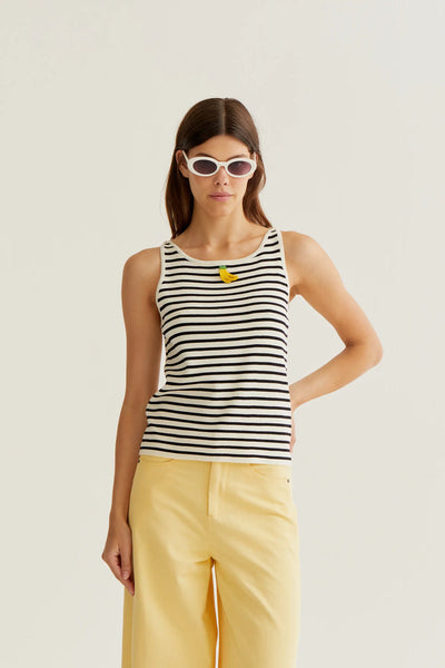 Ines Top White Black