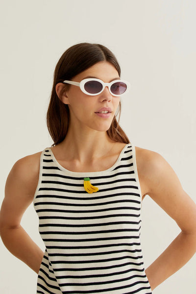 Ines Top White Black