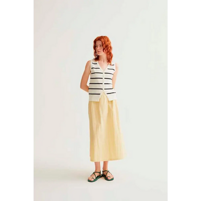 Sabrina Vest White Black