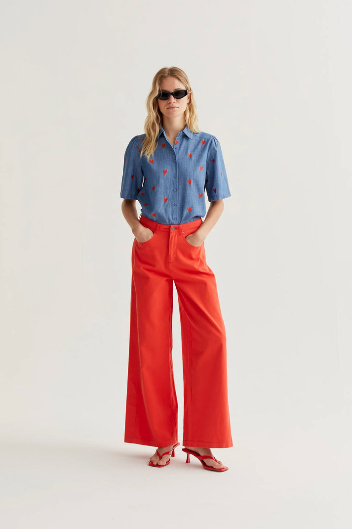 Mirta Shirt Heart Blue
