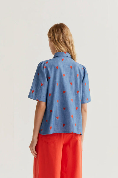 Mirta Shirt Heart Blue