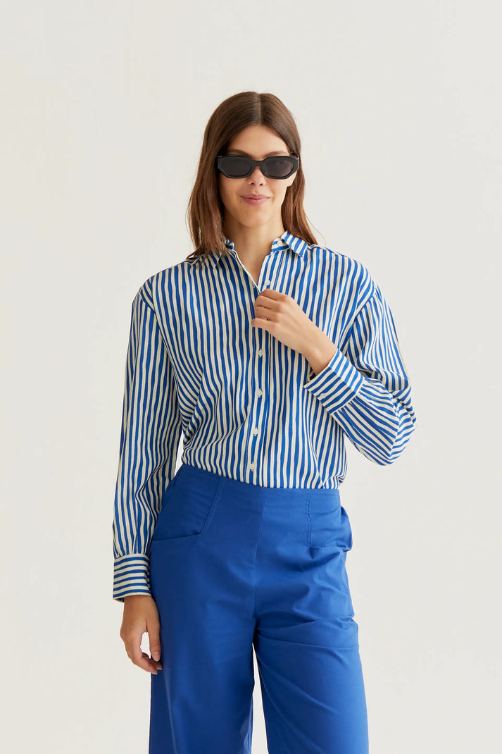Manchola Shirt Stripe Blue