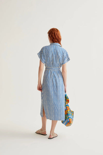 Julia Dress Stripe Blue