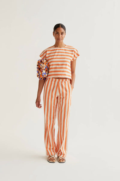 Zira Pant Stripe Orange
