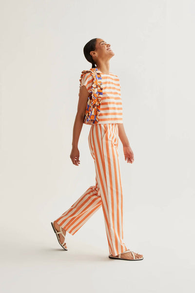 Zira Pant Stripe Orange