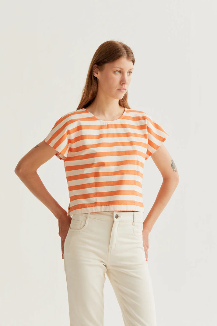 Zira Tshirt Stripe Orange