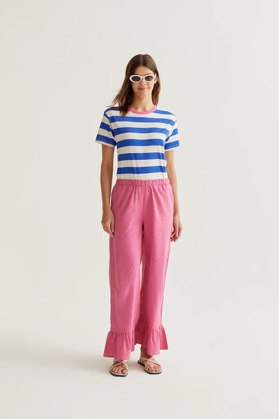 Katy Top Stripe White Blue