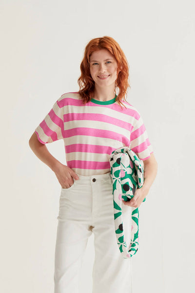 Firer Tshirt Stripe Pink