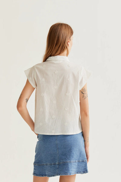 Renata Shirt Flowe White
