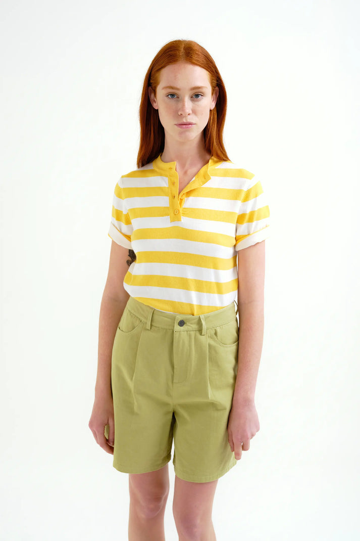 Claudia Top Yellow White