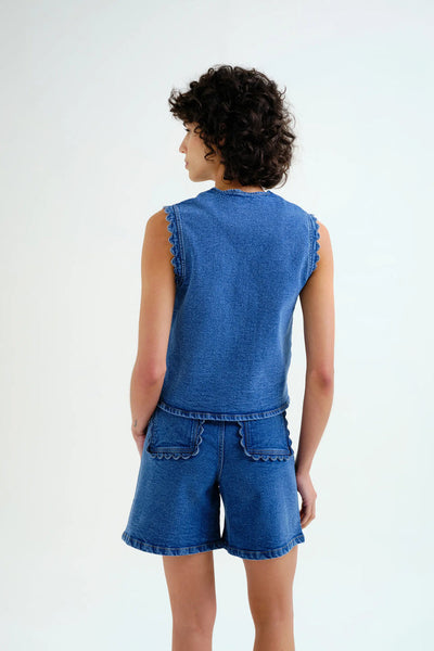 Fide Vest Denim Blue